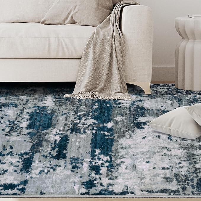 10x14 Area Rugs for Living Room Rug Washable: Abstract Large Rug Indoor Modern - Image 3