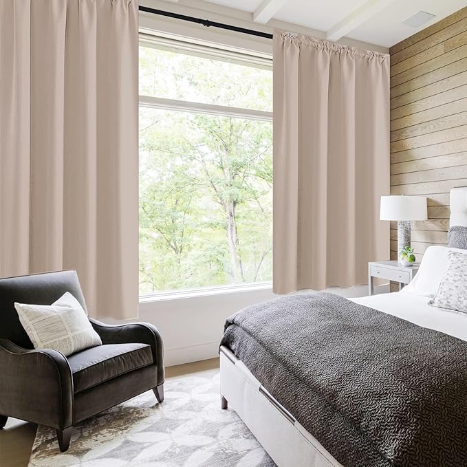DWCN Blackout Curtains Thermal Insulated, Energy Saving & Noise Reducing - Image 2
