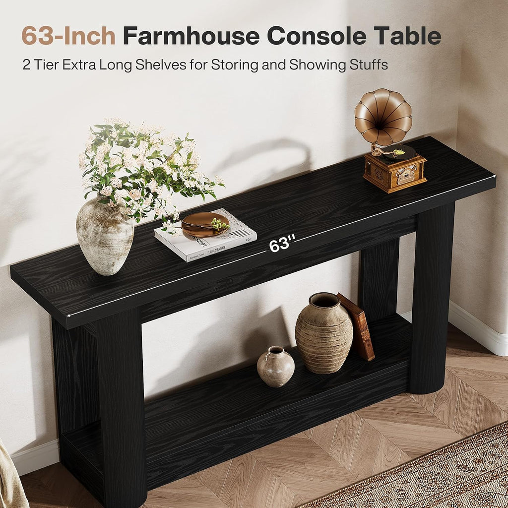Tribesigns 63" Modern Console Table, Narrow Long Sofa Table Behind Couch