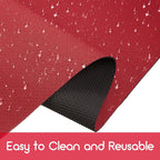 Boao 20 X 2.3 Ft Neoprene Carpet Runner Dark Red, Non Slip Rubber Backed