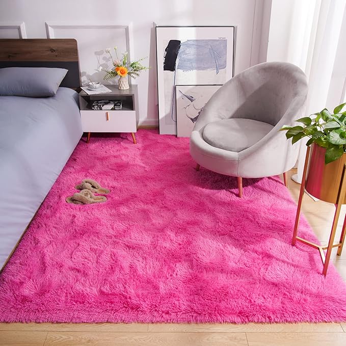 Amearea Shag Fluffy Area Rug for Bedroom Girls Living Room, Extra Soft and - Image 2