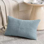 Fancy Homi 2 Packs Light Blue Lumbar Decorative Throw Pillow Covers 16x26 Inch - Image 2
