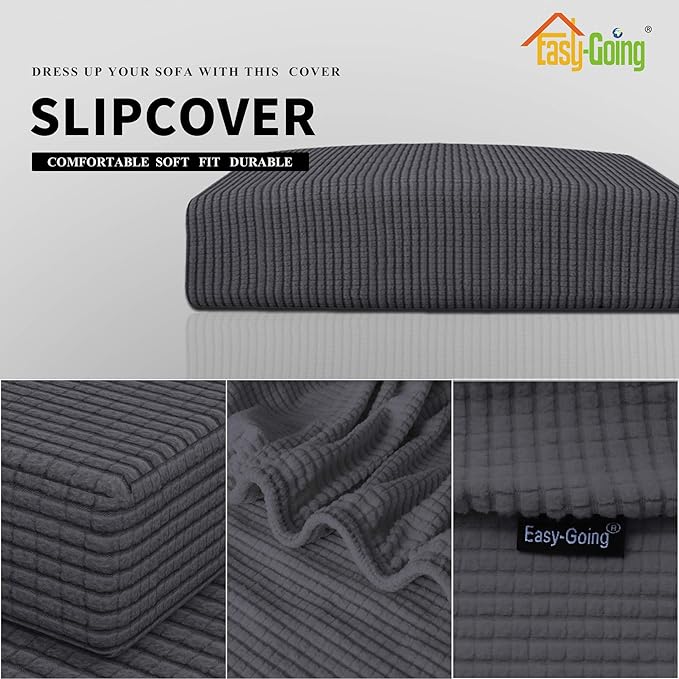 Easy-Going Stretch Loveseat Cushion Cover Sofa Cushion Furniture Protector Sofa - Image 3