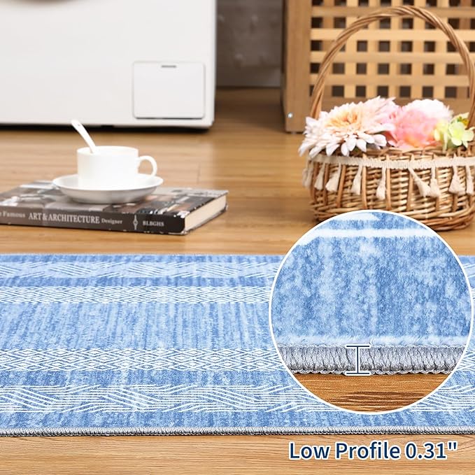GarveeHome Small Bedroom Area Rug 3x5 Bordered Area Rug - Image 6