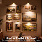 4-Pack Picture Lights for Wall, Rechargeable Cordless Poster Lights, Gold