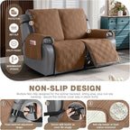 TAOCOCO 100% Waterproof Loveseat Recliner Cover, Non Slip Split Recliner Couch - Image 4