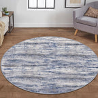 KOZYFLY Modern Abstract Round Washable Rug 5Ft, Non-Slip Soft Kitchen Bathroom - Image 7