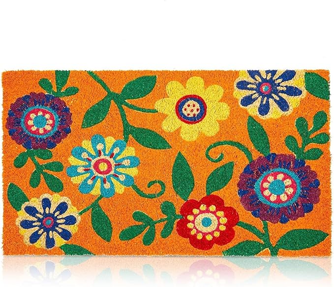 Juvale Floral Coir Door Mat by Juvale
