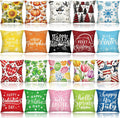 Mindsoft 20 Pcs Holiday Pillow Covers 18x18, Fall Christmas Throw Cover