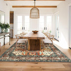Yamaziot Area Rug 5x7, Non-Slip Washable Boho Vintage Living Room Bedroom Rug - Image 9