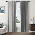 Guken 100% Blackout Linen Curtains 80 Inch Length 2 Panels Set by Guken