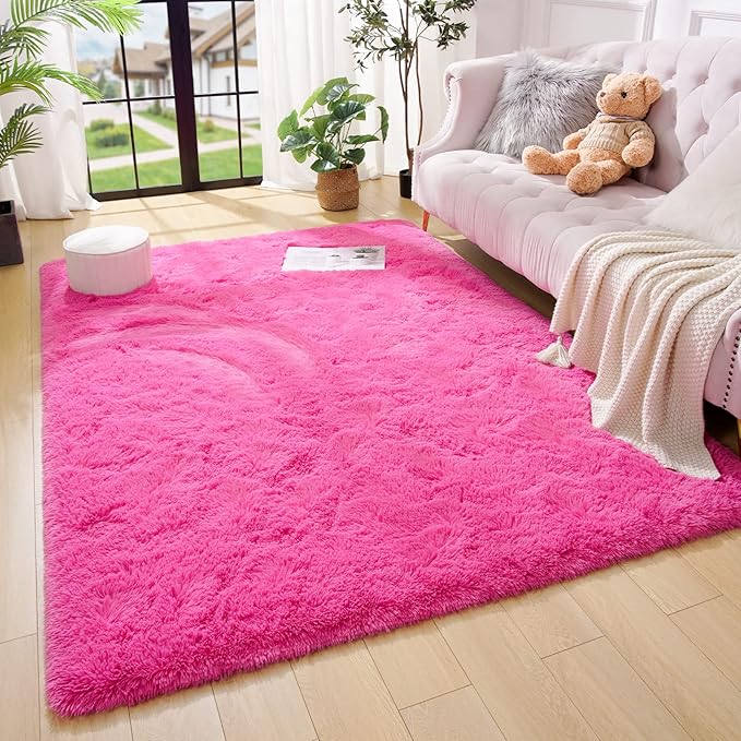 Amearea Shag Fluffy Area Rug for Bedroom Girls Living Room, Extra Soft and by AmeareaDirect