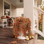 RECUTMS 2Pcs Artificial Fake Fall Hanging Flowers Plants for Outdoors Decor