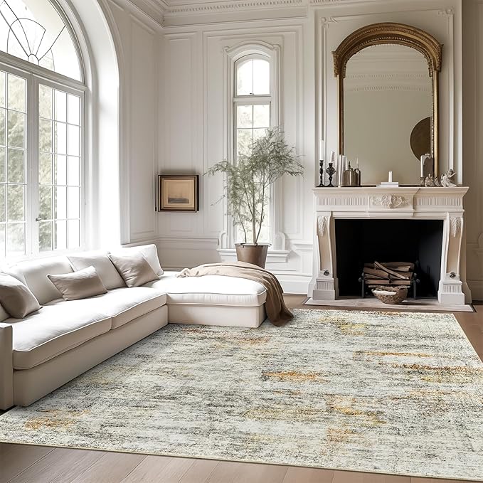 6x9 Area Rug for Living Room Washable 6x9 Non-Slip Modern Abstract Rugs for - Image 2