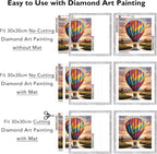 JCJMY 12x12 Picture Frame Rustic White with 10x10 Mat for 30 x 30cm Diamond Art Painting, Display Photo 12 x 12 Without Mat, Wall Hanging Large Frame with Plexiglass