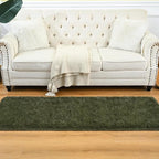 Goideal Fluffy Runner Rug for Bedroom Living Room, 2x6 Olive Green Bedside Rugs - Image 5