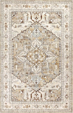 Yamaziot Area Rug 8x10, Non-Slip Washable Boho Vintage Living Room Bedroom Rug - Image 2