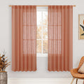 LAMIT Light Filtering Linen Curtains 68 inches Long by LAMIT