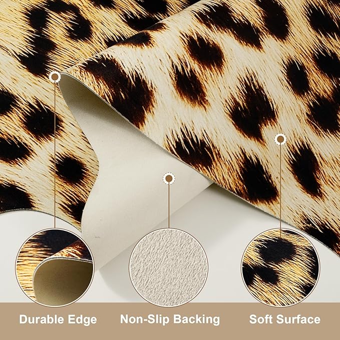 AROGAN 5.2 x 6.2 Ft Faux Leopard Rug, Premium Animal Skin Cheetah Hide Rug - Image 6