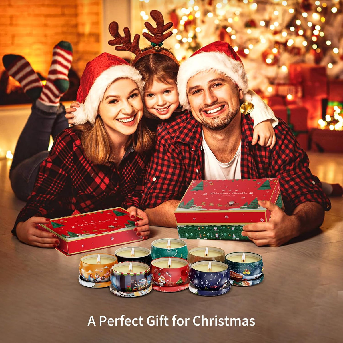 Christmas Candles Gifts for Women, 12 Bulk Scented Candles Set