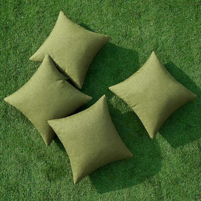 MIULEE Pack of 4 Decorative Throw Pillow Covers Linen Waterproof Pillow Covers - Image 4