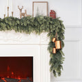 2PCS 6FT Real Touch Artificial Cedar Garland for Christmas Decor