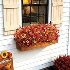 Fall Artificial Flowers Fake Mums UV Resistant for Outdoors Garden Decor