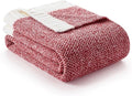 Snuggle Sac Red Throw Blanket for Couch, Super Soft Warm Christmas Red Blankets by SnuggleSac
