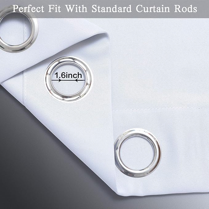Gradient Color Ombre Blackout Curtains Thickening Polyester Eyelet Top Panels - Image 5