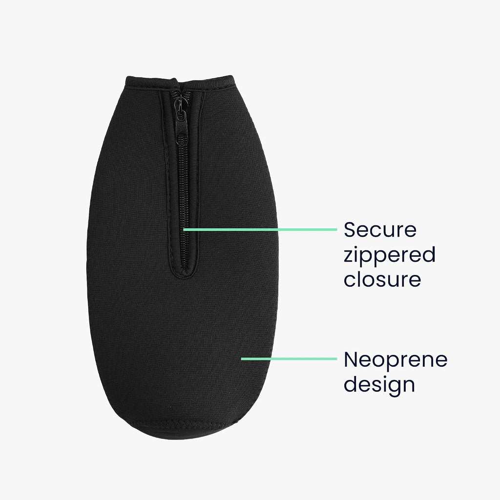kwmobile 2x Neoprene Cover for SodaStream Bottle Cooler - Protective Sleeve with Zip, Glass Carafe Protector, Insulated Wrap in Black/Blue