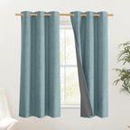 NICETOWN 100% Absolutely Blackout Linen Curtains - Image 2