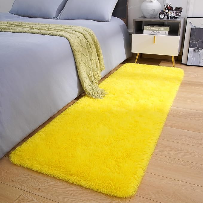 Amearea Shag Fluffy Runner Rug for Bedroom Girls Living Room, 2x6 Feet Extra - Image 7