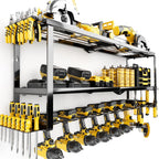 Heavy Duty Power Tool Organizer Wall Mount, Drill Holder Storage Rack Shelf