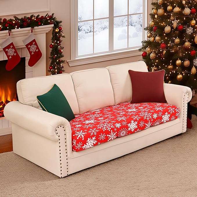 Smiry Printed Couch Cushion Covers, Stretch Soft Couch Covers - Image 2