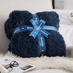 Bedsure GentleSoft Fluffy Navy Blue King Size Blanket - Image 7