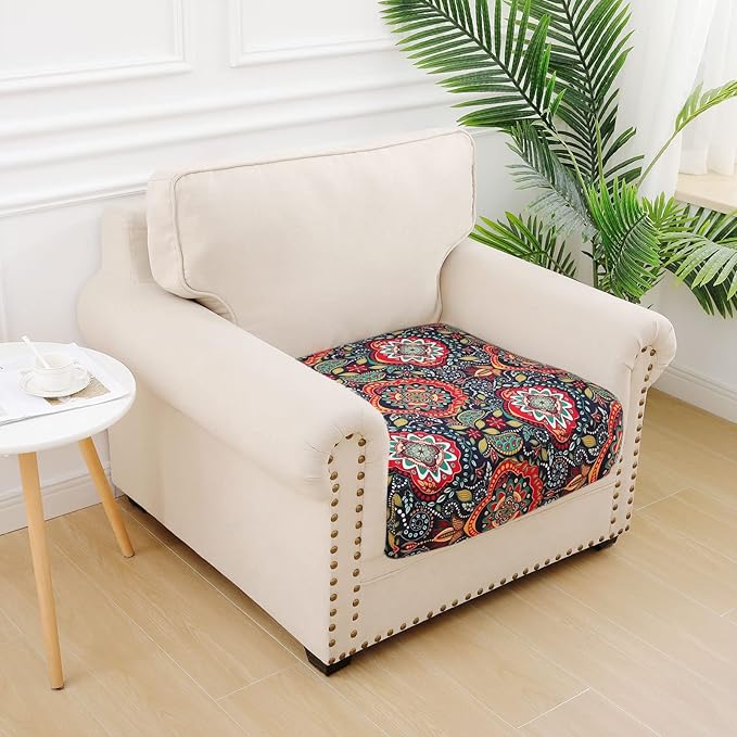 hyha Printed Couch Cushion Covers, Floral Sofa Covers Washable - Image 5