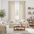 Nanspring Cream Beige Linen Curtains 84 Inches Long - Image 6