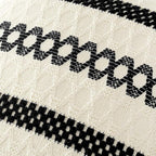 MIULEE Set of 2 Black Boho Decorative Pillow Covers 20x20 Inch Farmhouse Rustic - Image 4