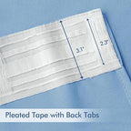 MIULEE Sky Blue Back Tab Blackout Curtain 96 Inch Long 2 Panels Set - Image 4