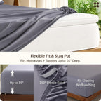 Bedsure PureWoven 100% Rayon Derived from Bamboo, Queen Sheets, 4 Pieces
