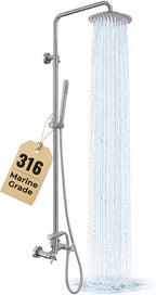 G‑Promise 316 Marine Grade Stainless Steel 8 Inches Outdoor Shower Kit