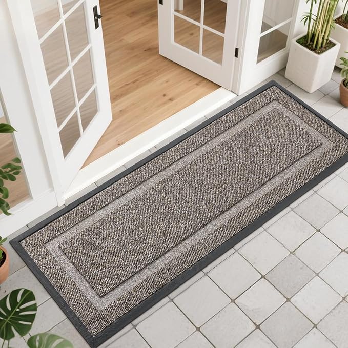 OLANLY Front Door Mat Indoor Outdoor Entrance, Waterproof All-Season, by OLANLY