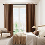 Guken 100% Blackout Linen Curtains 108 Inch Length 2 Panels Set - Image 8