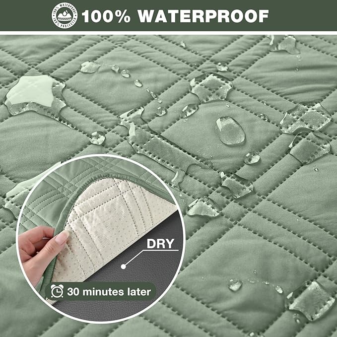 TAOCOCO 100% Waterproof Recliner Sofa Cover, Non Slip Split Couch Covers - Image 4