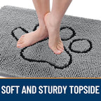 OLANLY Dog Door Mat for Muddy Paws 40x32, Paw Print Design, Absorbs Moisture - Image 4