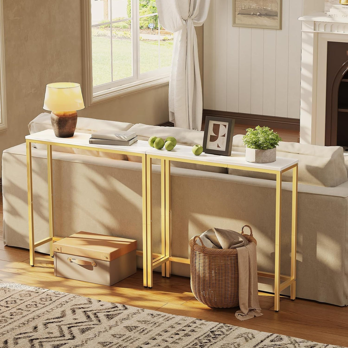 HOOBRO Narrow Console Table, 29.5" Small Entryway Table