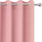 LEMOMO Pink Thermal Blackout Curtains/52 x 95 Inch/Set of 2 Panels Room - Image 6