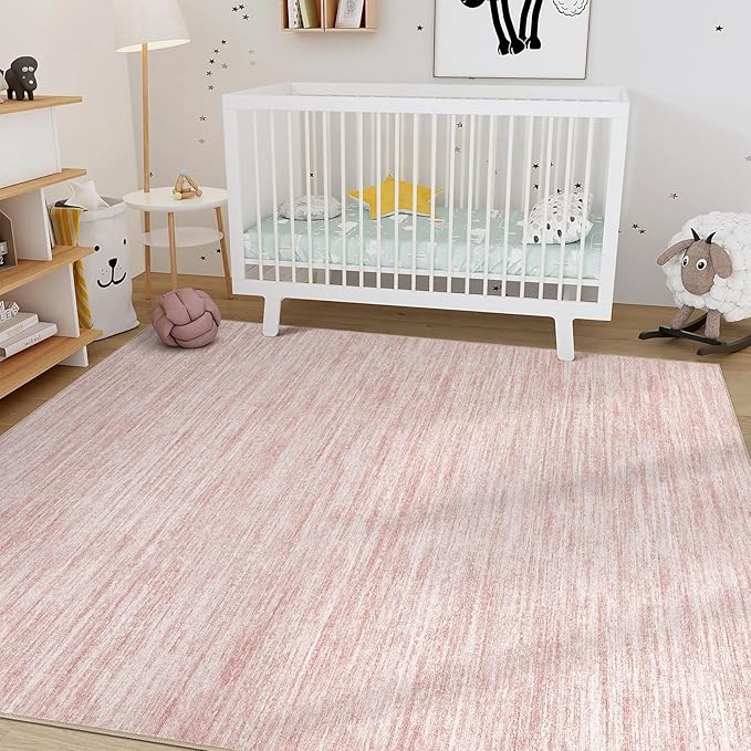 Nakagishi 5x8 Area Rugs Living Room: Washable Large Vintage Rug Neutral - Image 8
