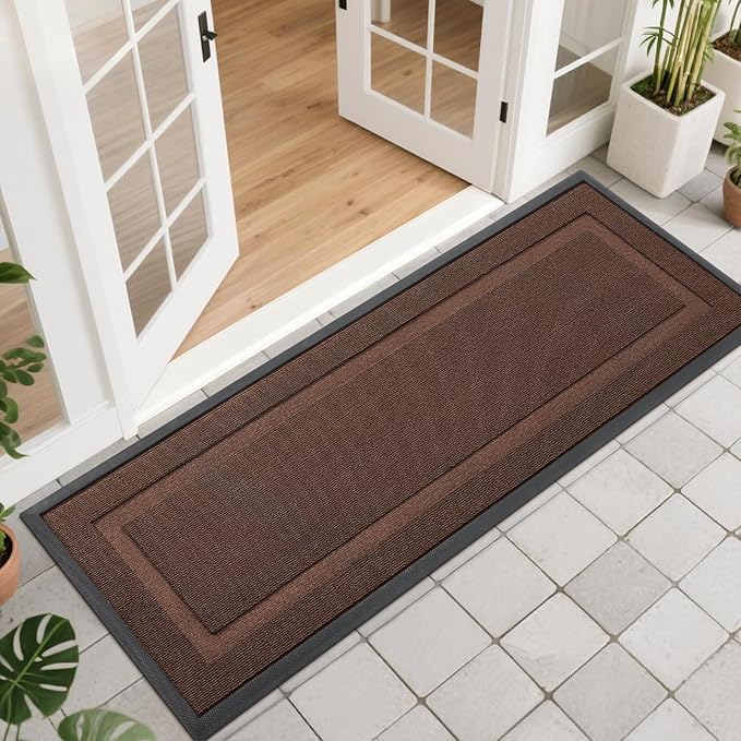 OLANLY Front Door Mat Indoor Outdoor Entrance, Waterproof All-Season, by OLANLY