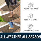 Colorxy Waterproof Doormat, Sturdy Natural Rubber Front Indoor Mat, Non Slip - Image 4